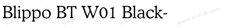 Blippo BT W01 Black字体转换